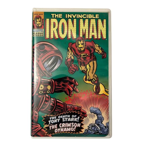 The Invincible Iron Man: The Death of Tony Stark/ The Crimson Dynamo (VHS, 2002) - Picture 1 of 3